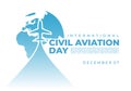 International civil aviation day background celebrated on december 7