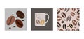 International Coffee day collection icon set. October 1 Royalty Free Stock Photo