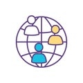 International community RGB color icon