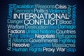 International Conflict Word Cloud Royalty Free Stock Photo
