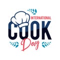 International Cook Day letter design background