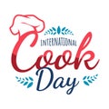 International Cook Day letter design background