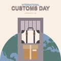 International Customs Day background Royalty Free Stock Photo