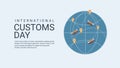 international customs day banner template vector Royalty Free Stock Photo