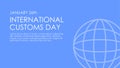 international customs day banner template