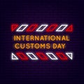 International Customs Day poster Royalty Free Stock Photo