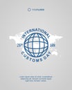 international customs day social media post template Royalty Free Stock Photo