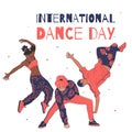 International dance day greeting banner