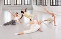 dancers training in a dance studio Royalty Free Stock Photo