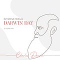 International Darwin Day of Science and Humanism background template design Royalty Free Stock Photo