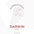 International Darwin Day of Science and Humanism background template design