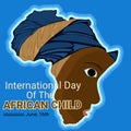 International day of the African Child Awareness Royalty Free Stock Photo