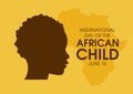 International Day of the African Child vector Royalty Free Stock Photo