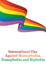 International Day Against Homophobia, May 17. Rainbow flag, representing LGBT pride. lesbian, gay, bisexual, and transgender. LG