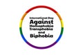 The International Day Against Homophobia, Transphobia and Biphobia. May 17. IDAHOT. Holiday concept. Template for Royalty Free Stock Photo