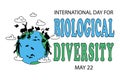 International day for biological diversity vector illustration Royalty Free Stock Photo
