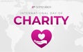 International Day of Charity Illustration Background with World Map