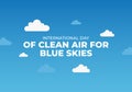 International day of clean air for blue skies with sky on blue background Royalty Free Stock Photo