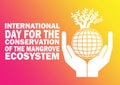 International Day for the Conversation of The Mangrove Ecosystem Vector illustration Royalty Free Stock Photo