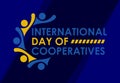 International Day of Cooperatives Celebration Vector Template Royalty Free Stock Photo