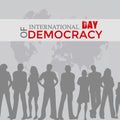 international day of democracy social media post and background