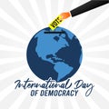 International Day of Democracy Vector Illustration