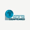 International Day of the Disappeared design with Fingerprint design on earth