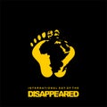 International Day of the Disappeared design with Footprint and Earth