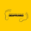 International Day of the Disappeared design with Footprint