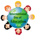 International day of Education - vector illustration Royalty Free Stock Photo