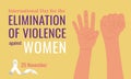 International Day for the Elimination of Violence against Women Royalty Free Stock Photo