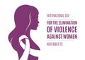 International Day for the Elimination of Violence against Women vector Royalty Free Stock Photo