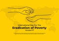 International day for the Eradication of Poverty poster on october 17 Royalty Free Stock Photo