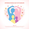 International Day of Families background with silhouette of a family