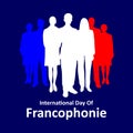 International day of francophonie, poster and banner Royalty Free Stock Photo