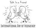 International Day of Friendship Birds talk greeting card