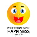 International day of happiness emoticon