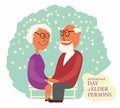 International Day of Older Persons. Congratulatory poster