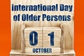 International Day of Older Persons October,1 concept