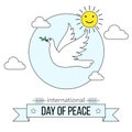 International day of peace dove illustration