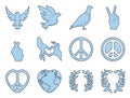 International Day Of Peace Filled Outline