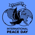 International Day of Peace. Greeting Card, Emblem or Banner.