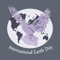 International day of Peace illustration. Dove of Peace Royalty Free Stock Photo