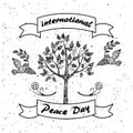 International Day of Peace Promotional Poster Royalty Free Stock Photo