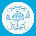 International Day of Peace Promotional Poster Royalty Free Stock Photo