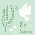 International Day of Peace symbol poster.