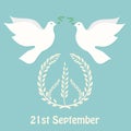 International Day of Peace symbol poster.