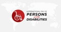 International Day of Persons with Disabilities Background Illustration with Wheelchair