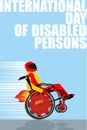 International Day of Persons with Disabilities. Man on wheelcha