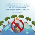 International Day for Preventing the Exploitation of the Environment in War and Armed Conflict design templatefor